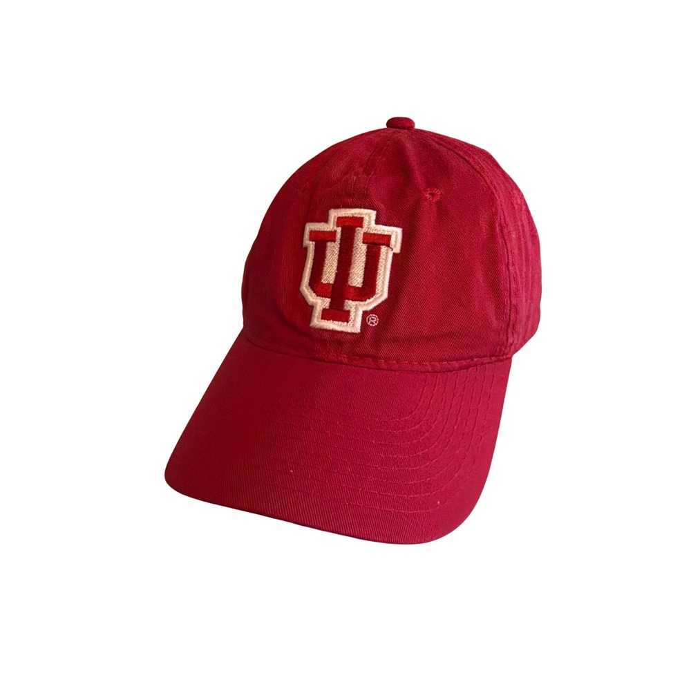 NCAA Hat Red Indiana University IU Hoosiers Baseball Cap Adjustable Strapback